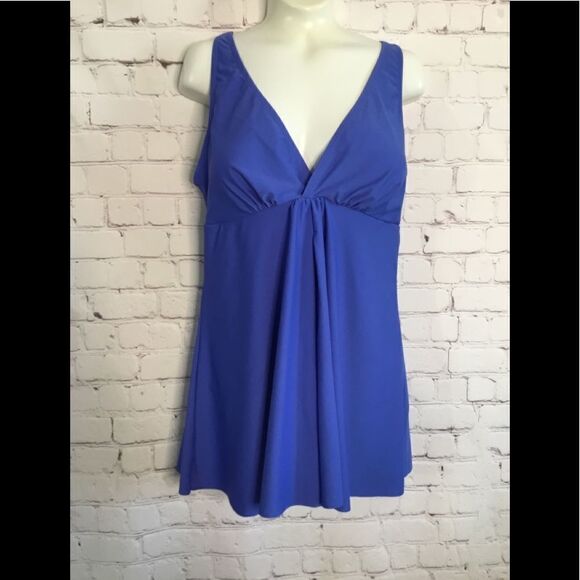 Catherine Malandrino One Piece Swim Dress Swim Bathing Suit Lilac Small NEW‎ - Picture 1 of 11